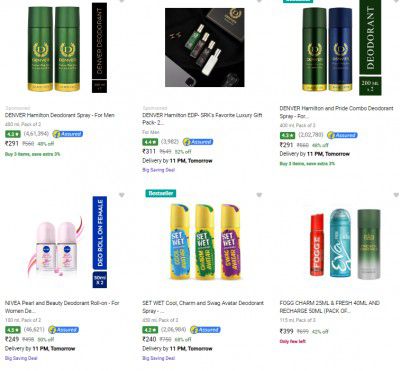 Flipkart : Deo & Perfumes @ 45- 70% Off 