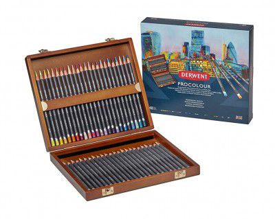 Derwent Procolour Colouring Pencils Wooden Gift Box (Set of 48)