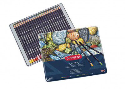 Derwent Studio Colouring Pencils Tin (Set of 24)