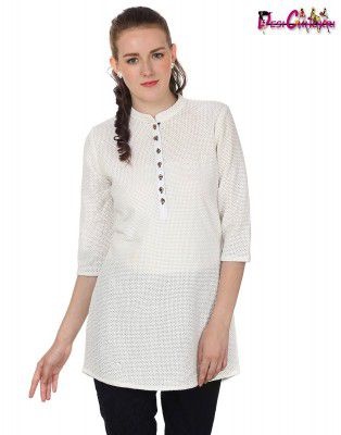 DESI CHHOKRI Women Cotton U-Shape Tunic