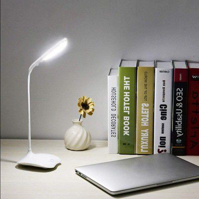 Desidiya® Desk Lamp Eye Protection LED Lamp Flexible Bedside Table Desk Lamp LED Reading Desk Light (Pack of 1 White)