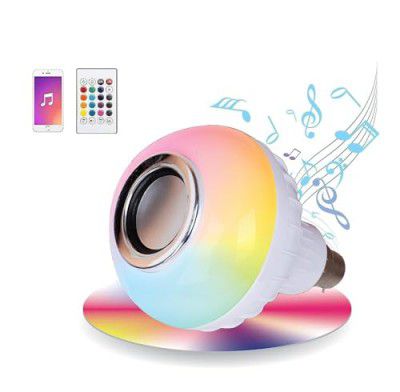 Desidiya Rgb Bulb | Wireless Bluetooth Led Bulb With Speaker | Remote Control Music Bulb | Disco Light Bulb | Home Decoration Bulb | 12W | Electric, Multicolor Pack Of 1, B22D