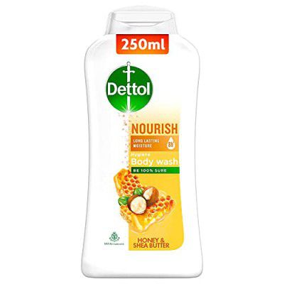 Dettol Body Wash and Shower Gel for Women and Men, Nourish - 250ml