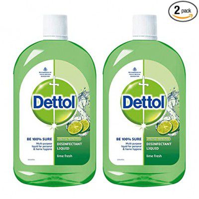 Dettol Liquid Disinfectant for Floor Cleaner, Surface Disinfection, Personal Hygiene (Lime Fresh, 500ml, Pack of 2)