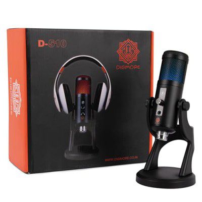 DIGIMORE RGB Gaming USB Condenser Microphone (D-510)