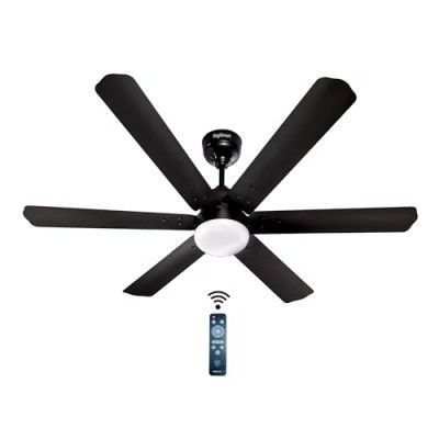 DIGISMART Autum Hexa Premium series 1200 MM BLDC Motor Fan (28 W) 5 Star Rated With LED Light |Remote| 6 Blade 380 RPM High Speed Ceiling Fan with 5 Years warranty (Smoke Brown)