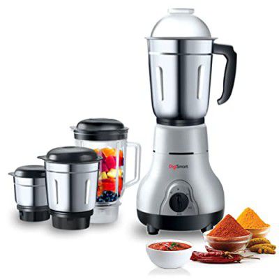 DigiSmart Kitchen Mate 750 Watt Mixer Grinder with 4 Jars Comes With 2 Year Warranty (Gray and Black)