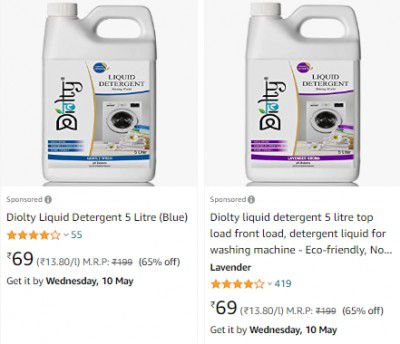 Diolty Liquid Detergent 5 Lt Starts ₹69