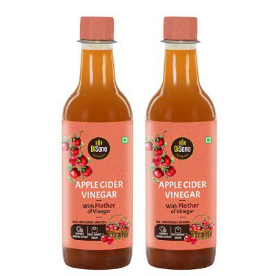 DiSano Apple Cider Vinegar (ACV) with Mother Vinegar - 1000 ml (2 x 500ml)