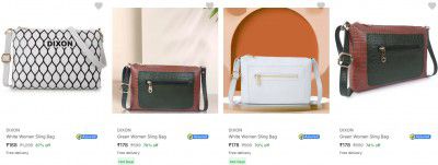 Dixon Sling Bags Upto 87% Off | Start at Rs.168