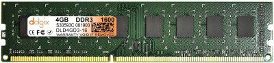 Dolgix ® 4GB DDR3 1600MHz Desktop RAM (Memory) U-DIMM |CL-11 | Long-DIMM | PC3-12800,2Rx8 Dual Rank 3 Years Warranty (Made in India)