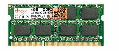 Dolgix 4GB DDR3 RAM|1600MHz Laptop RAM|Notebook RAM (Memory) SO-DIMM |CL-11 | PC3-12800 |2Rx8 Dual Rank | 3 Year Warranty- (Made in India)