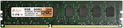 Dolgix 8GB DDR3 RAM | 1600MHz RAM | Desktop RAM | Desktop -Memory CL-11 U-DIMM | Long-DIMM | PC3-12800 | 2Rx8 Dual Rank | 3 -Year Warranty- (Made in India)