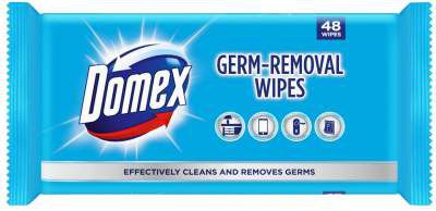 Domex Multi-Purpose Germ Removal Wipes, Disinfectant Wipes Kill Germs on All Surfaces, 48 Pulls