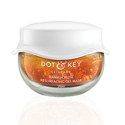 Dot & Key Rose Water & Aloe Vera Hydrating Hyaluronic Gel Mask For Glowing Skin, Boosts Collagen | 25ml