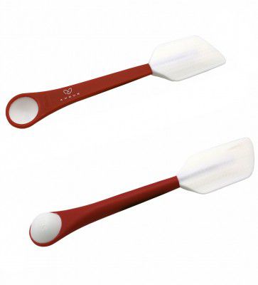 Double Hand Red & White Silicone Cooking Spatula