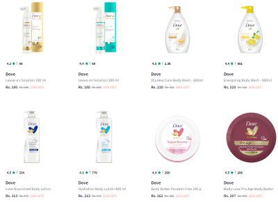 Myntra : Upto 60% Off On Dove Beauty Product