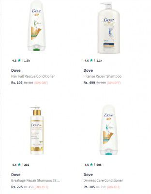 Dove beauty Products @ 60% Discount