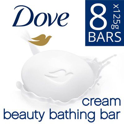 Dove Cream Beauty Bathing Bar 100 g (Combo Pack of 8) With Loreal Paris Gel