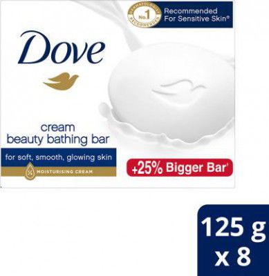 DOVE CREAM BEAUTY BATHING BAR PACK OF 8  (8 x 125 g)