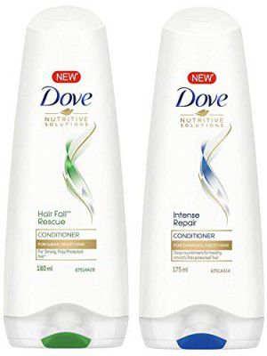 Dove Hair Fall Rescue Conditioner, 180ml And Dove Hair Therapy Intense Repair Conditioner, 175ml