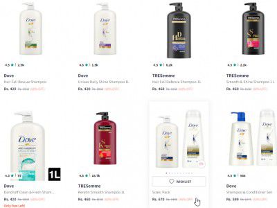 Dove, Head & Shoulders, Pantene & Tresemme Shampoo Up to 67% off