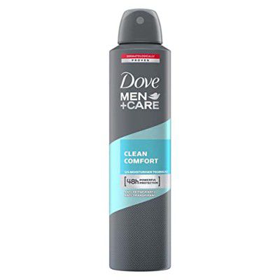 Dove Men+Care Clean Comfort Dry Spray Antiperspirant Deodorant, Up To 48 hrs Protection From Sweat & Odour, Instantly Dry for Cleaner Feel, Dermatologically Proven Formula, Soothes & Moisturises Skin,