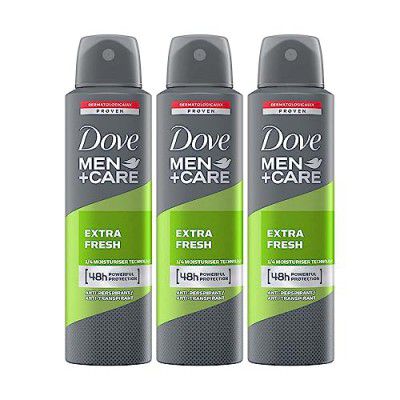 Dove Men+Care Extra Fresh Dry Spray Antiperspirant Deodorant [ Pack Of 3 ]