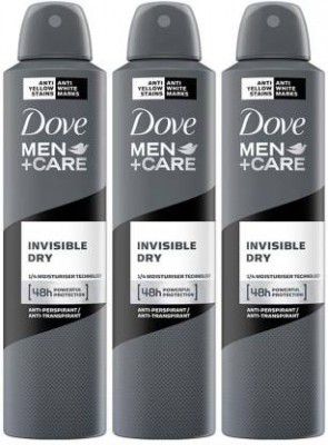 DOVE Men+Care Invisible Dry Spray Antiperspirant Deodorant Spray - For Men  (750 ml, Pack of 3)