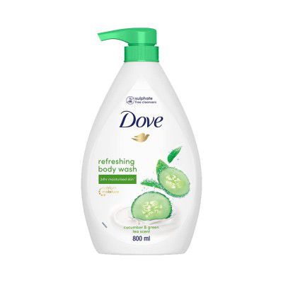 Dove Refreshing Body Wash, with Cucumber & Green Tea Scent, for Soft, 24hr Moisturised Skin, 800ml