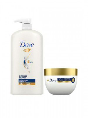 DoveSet of Intense Repair Shampoo 1 l & Deep Repair Treatment Hair Mask 300 ml