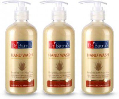 Dr. Batras Aloe Vera pack of 3 Hand Wash Bottle (3 x 300 ml)