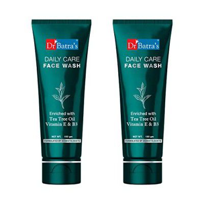 Dr. Batra's Daily Care Face Wash, Enriched with Tea Tree Oil, Vitamin E & B3 (100 ml, Pack of 2)