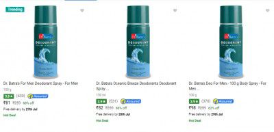 Dr. Batra's For Men Deodorant Spray Upto 68%