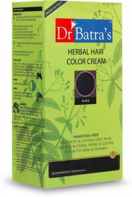 Dr Batras Herbal Hair Color Cream Balck - 130 gm