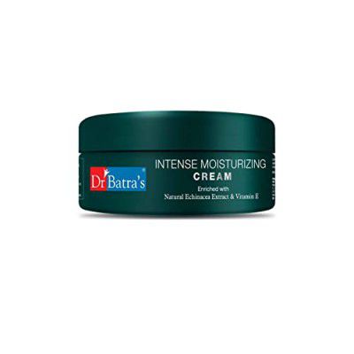 Dr Batra's Intense Moisturizing cream, Enrihced with Echinacea & Vitamin E, Long lasting hydration, Cream for Smooth, Silky & Youthful Skin, Natural glow, Safe to use (100g)