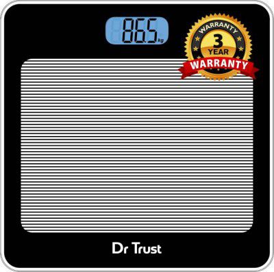 Dr Trust USA Model 520 Paris Personal Digital Electronic Body Weight Machine For Human Body 180Kg Capacity Weighing Scale  (Black & White)