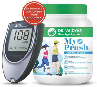 Dr. Vaidyas My Prash Sugar-free Chyawanprash for Diabetes Care + Glucometer