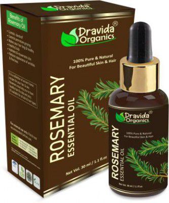 Dravida Organics Rosemary Essential Oil 100% Pure & Natural for Hair Growth, Skin, Anti Dandruff  (30 ml)