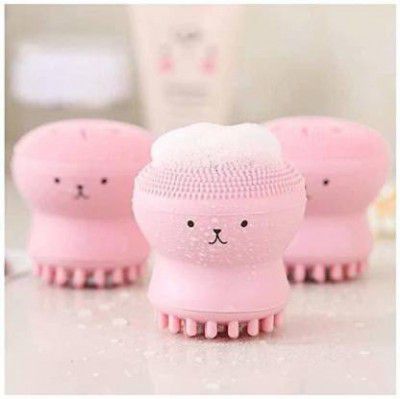 DREAMMART Octopus Design Silicone Facial Cleansing Brush Face Massage Beauty Tool