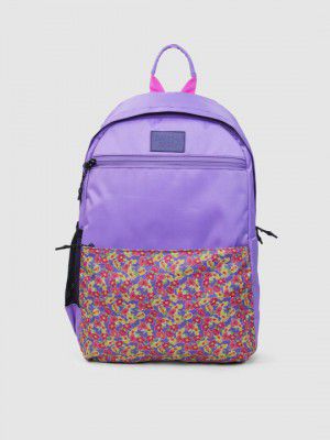 DressBerry Women Purple & Pink Floral Printed Backpack