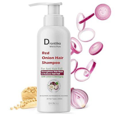 Drontika Wild & Pure Herbal Onion Oil Shampoo(200ml - Pack Of 1, Red Onion)