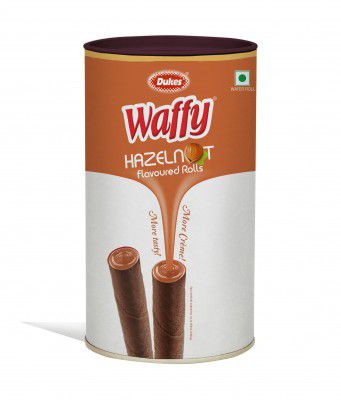 Dukes Waffy Hazelnut Flavoured Rolls Tin (300gm)