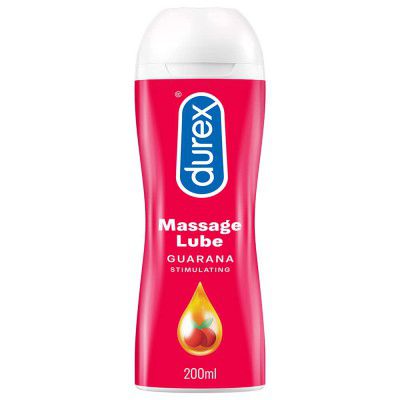 Durex Lube Stimulating Massage and Lubricant Gel for Men & Women - 200ml | Water based lube | Compatible with condoms & toys