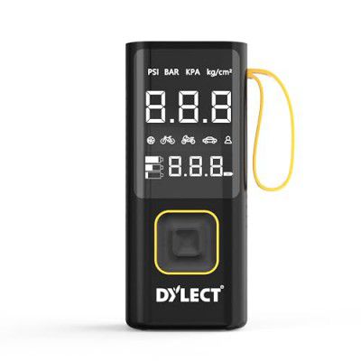 DYLECT Turbo PowerBank 600 Dual (2 in 1) Digital Tyre Inflator for Cars, Bikes, Cycles and Smart Phone Power Bank with DC 12V and 6000 mAh Battery