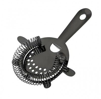 Dynore Stainless Steel Black Cocktail Strainer for Bartending/Bar Strainer/Alcohol Strainer