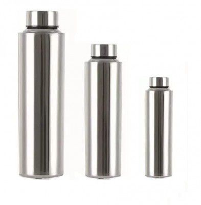 Dynore Stainless steel Fridge Bottle with Comfortable Sipping- Set of 3 500/750 and 1000 ml each