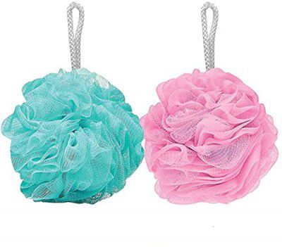 E-COSMOS Bath Sponge Round Loofah and Back Scrubber for Men and Women (Pack Of 2)