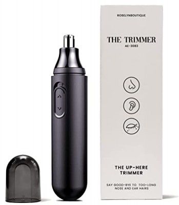 Ear Nose Hair Trimmer - Painless Eyebrow & Facial Hair Trimmer for Men and Women (AA Battery Required) Waterproof