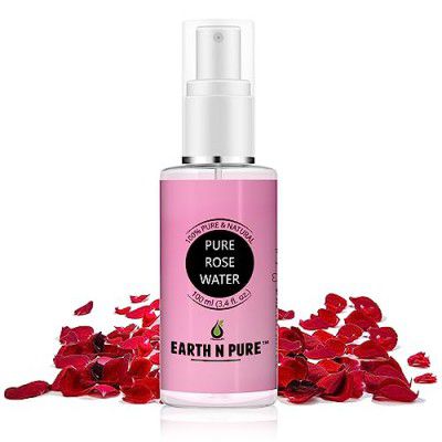 Earth N Pure Natural Rose Water 100Ml | Distilled from Roses with Nothing Artificial, Ideal for Oil Control, Balancing Skin pH level, Glowing Skin, Face mist & Tonner.